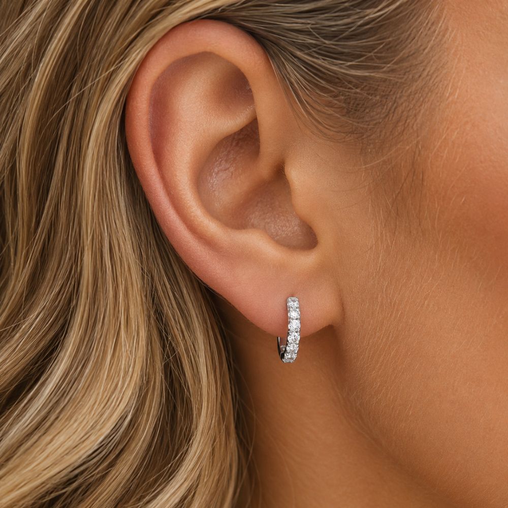 Mila Crystal Huggie Hoops
