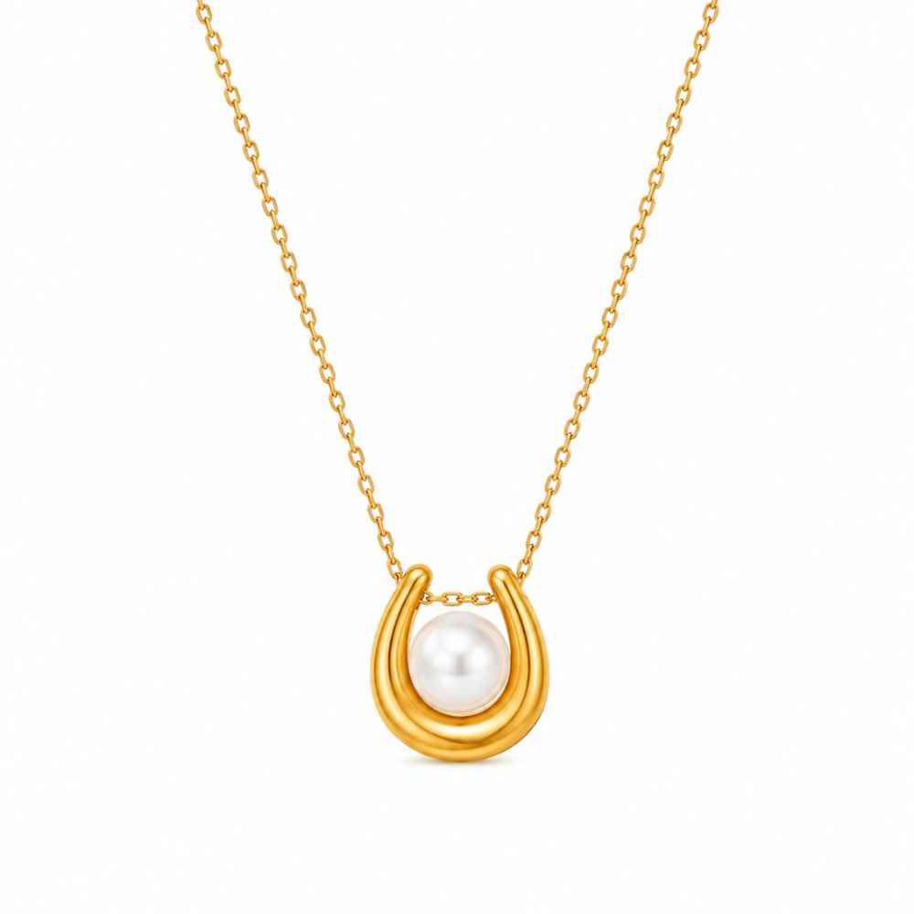 Luna Moon Pearl Necklace