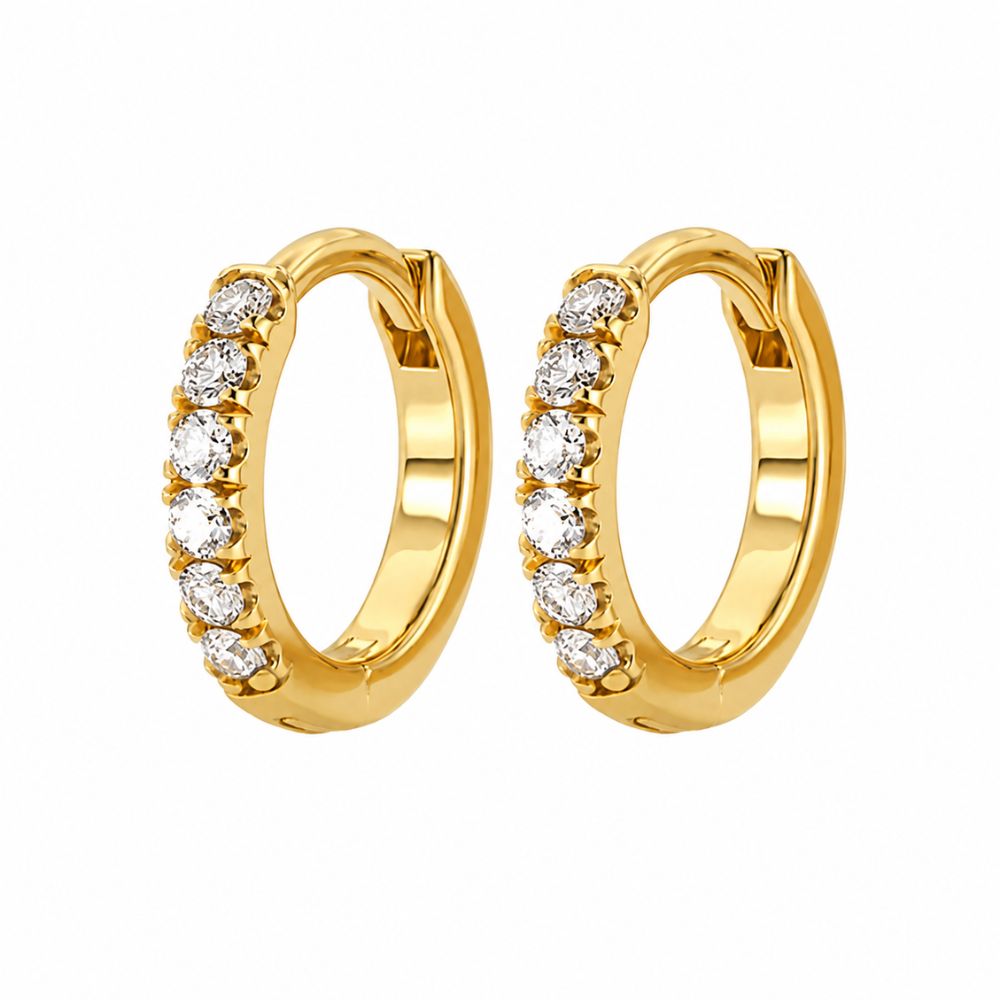 Mila Crystal Huggie Hoops