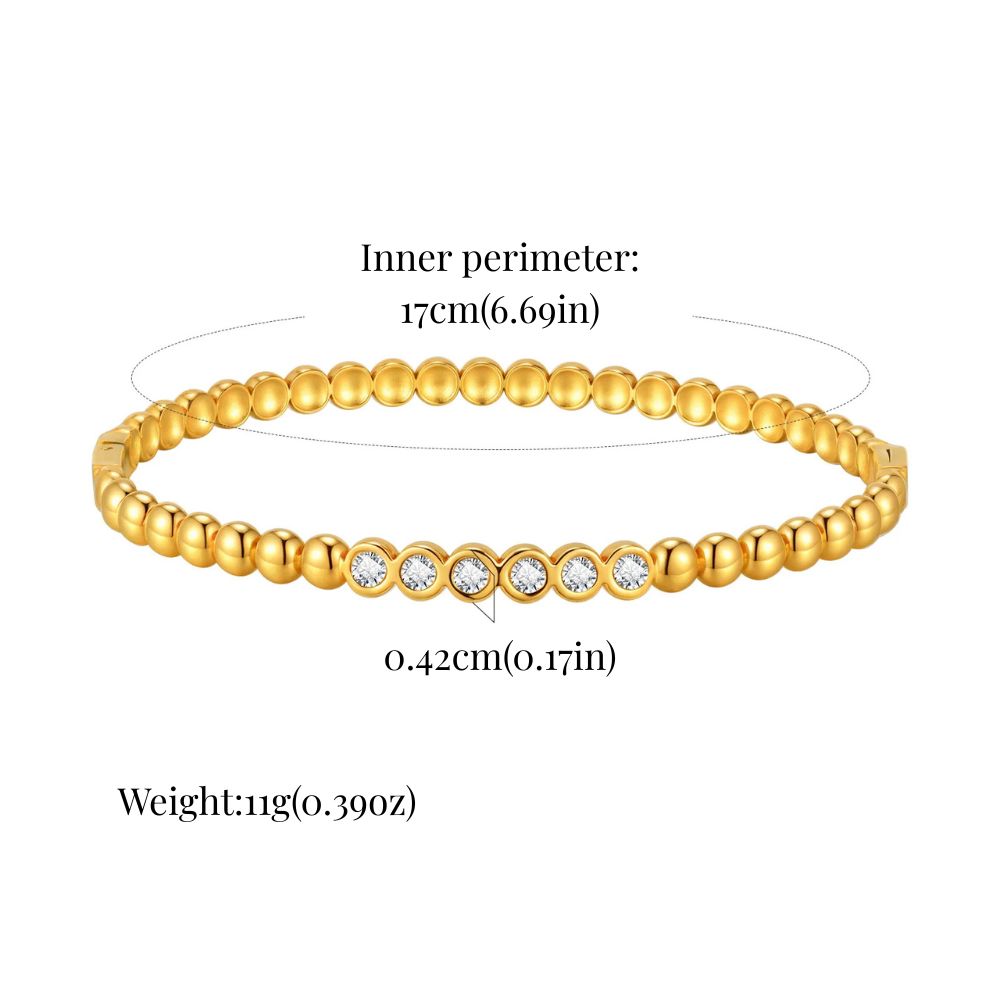 Helena Zircon Cuff Bangle
