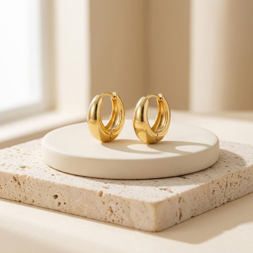 Iris Huggie Hoops