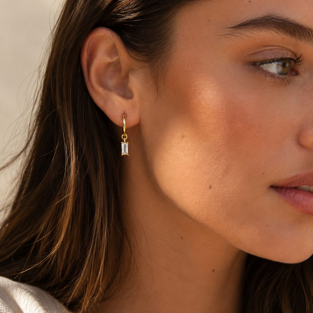 Halo Crystal Hoop Earrings