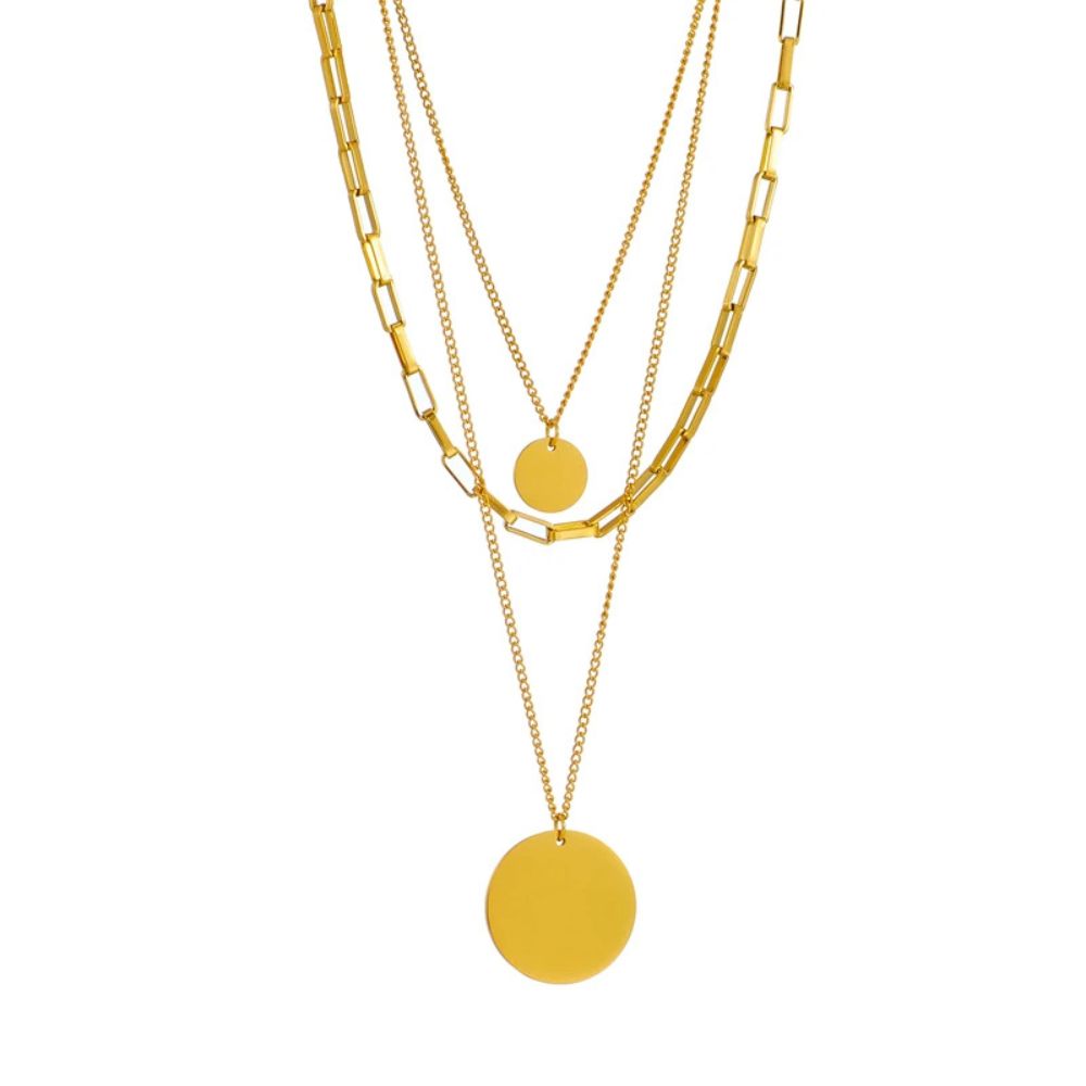Aurelia Triple Round Pendant Necklace