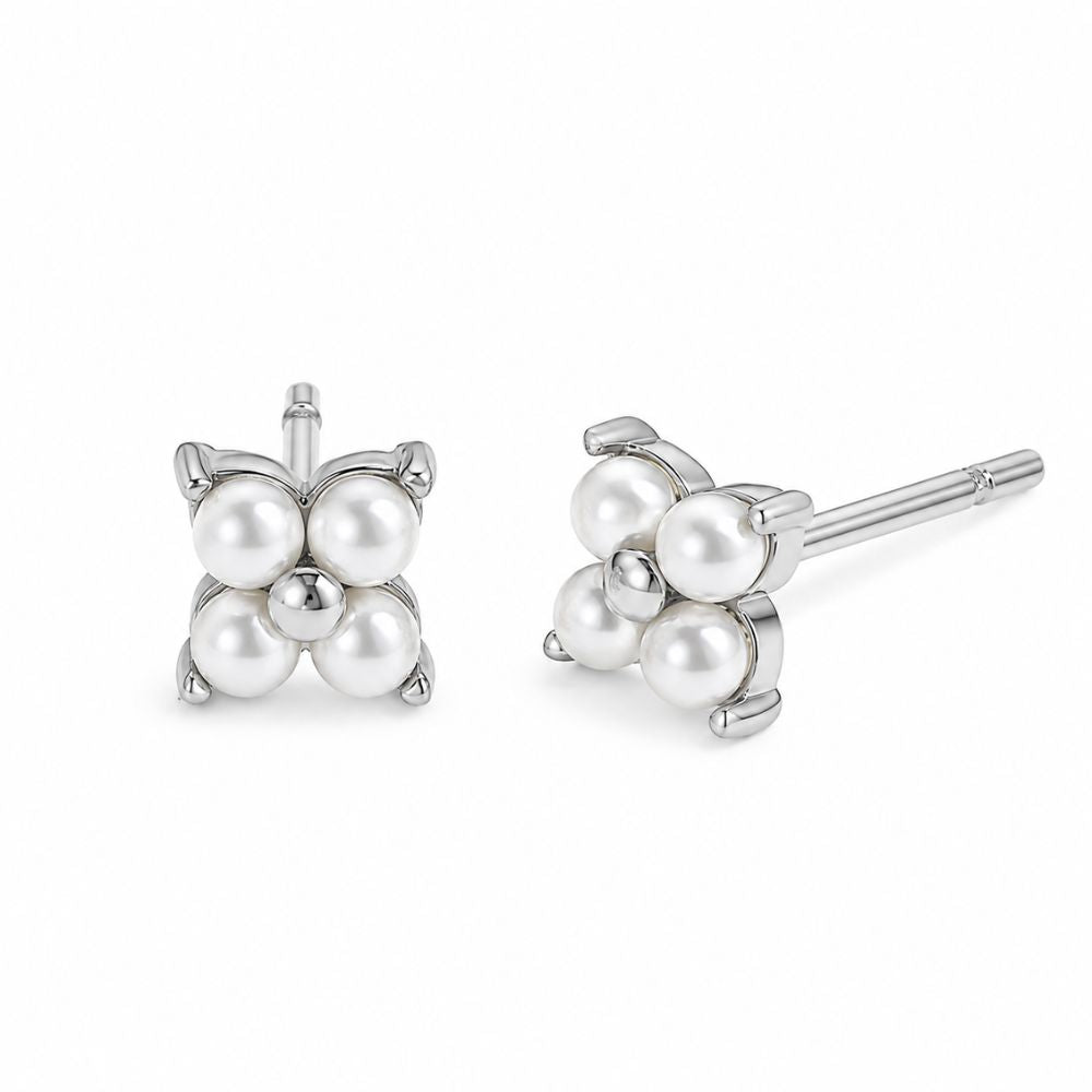 Petal Pearl Stud Earrings