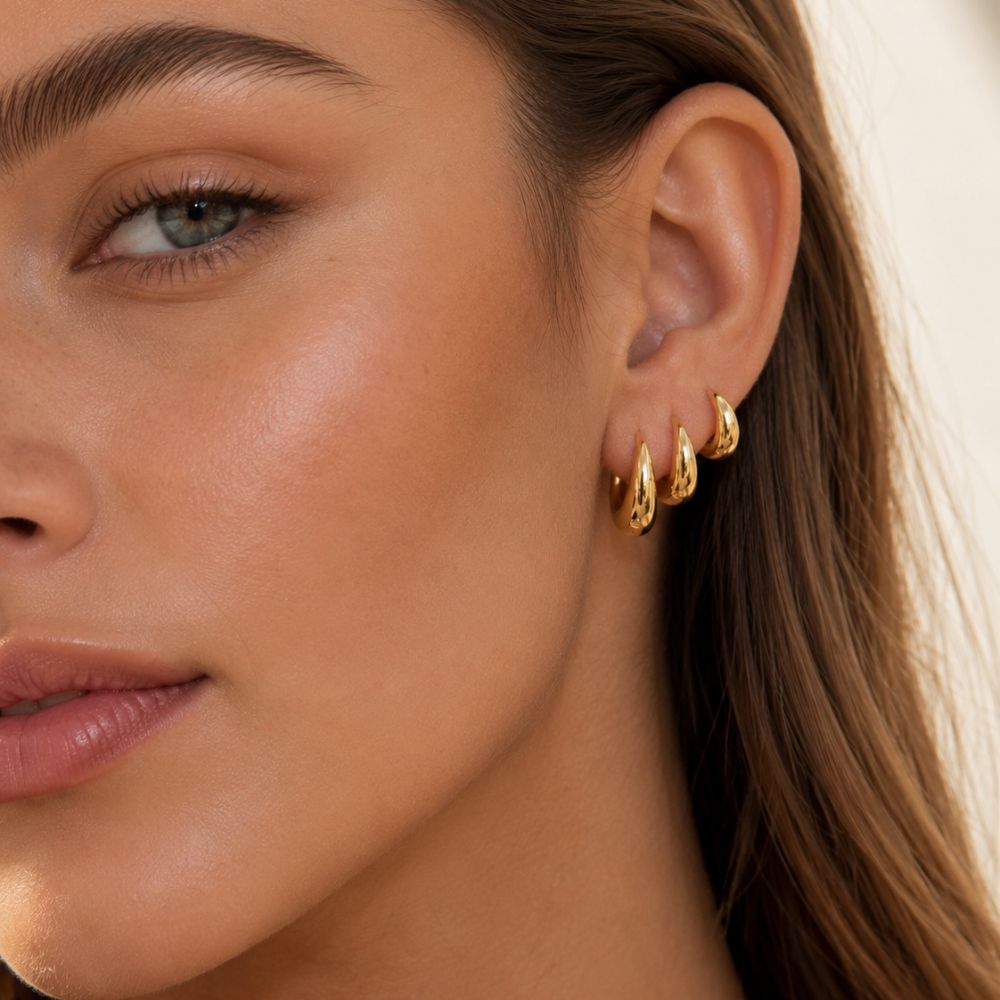 Iris Huggie Hoops