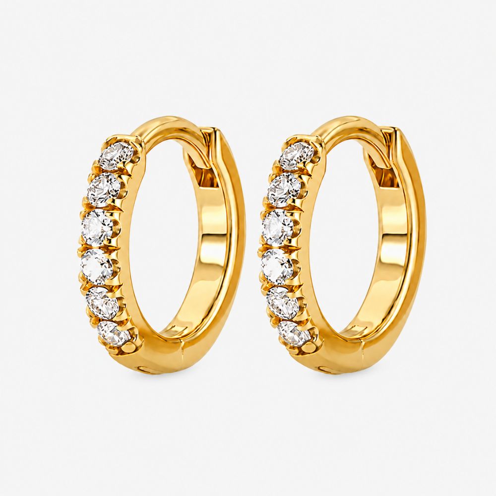 Mila Crystal Huggie Hoops