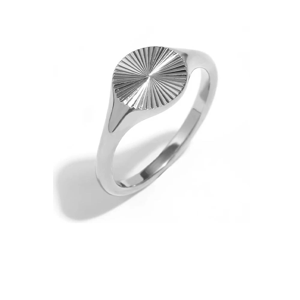 Phoenix Wave Signet Ring