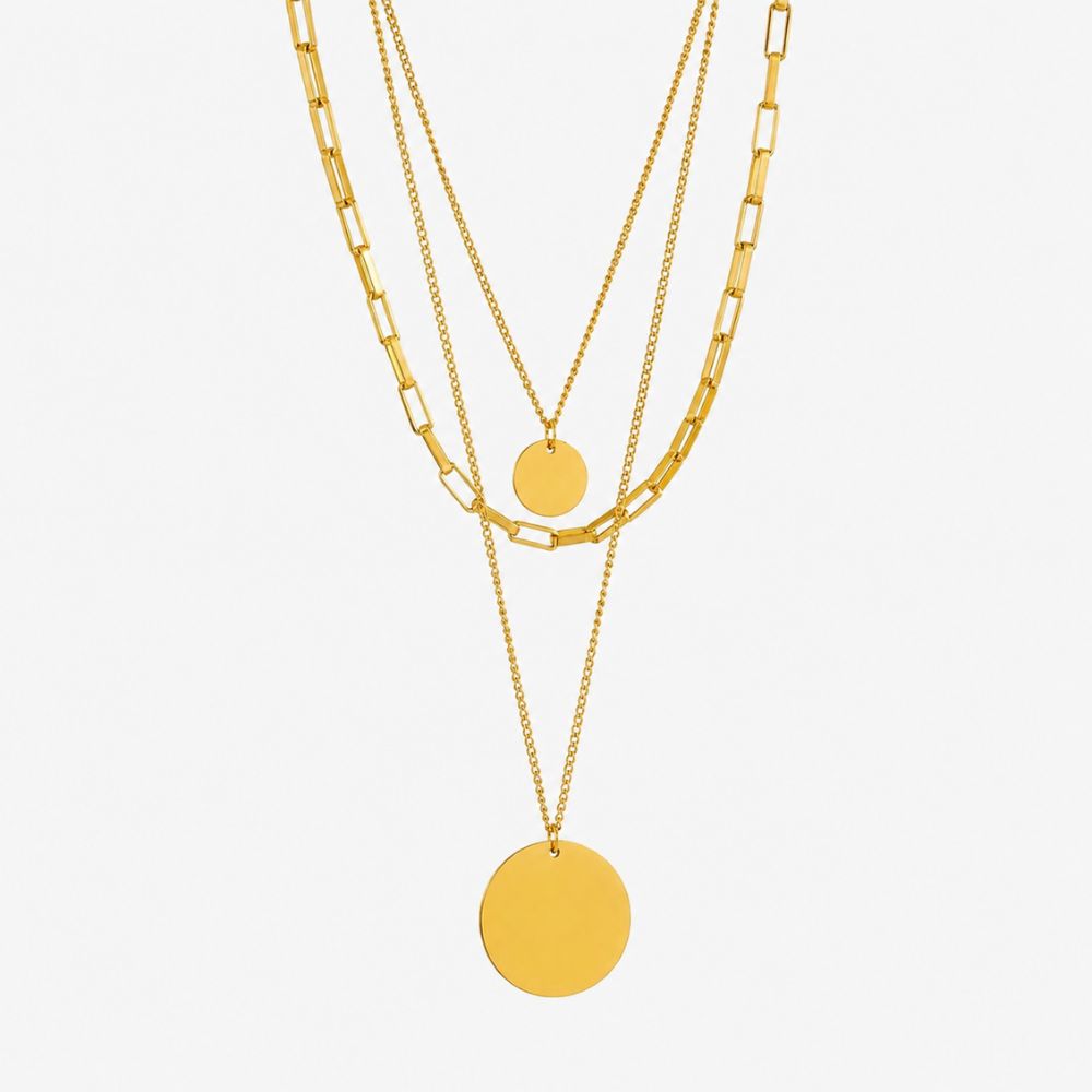 Aurelia Triple Round Pendant Necklace
