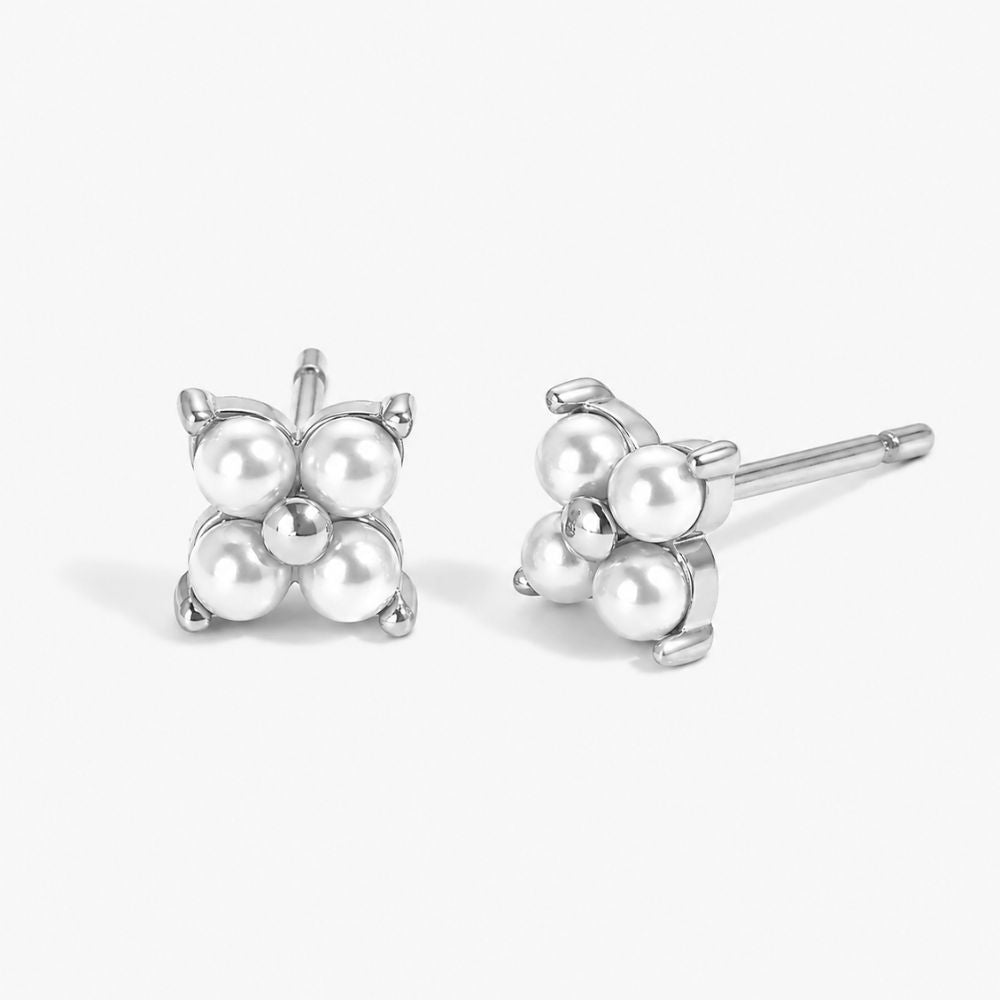 Petal Pearl Stud Earrings