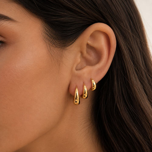 Iris Huggie Hoops