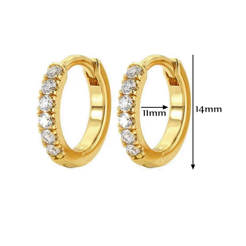 Mila Crystal Huggie Hoops