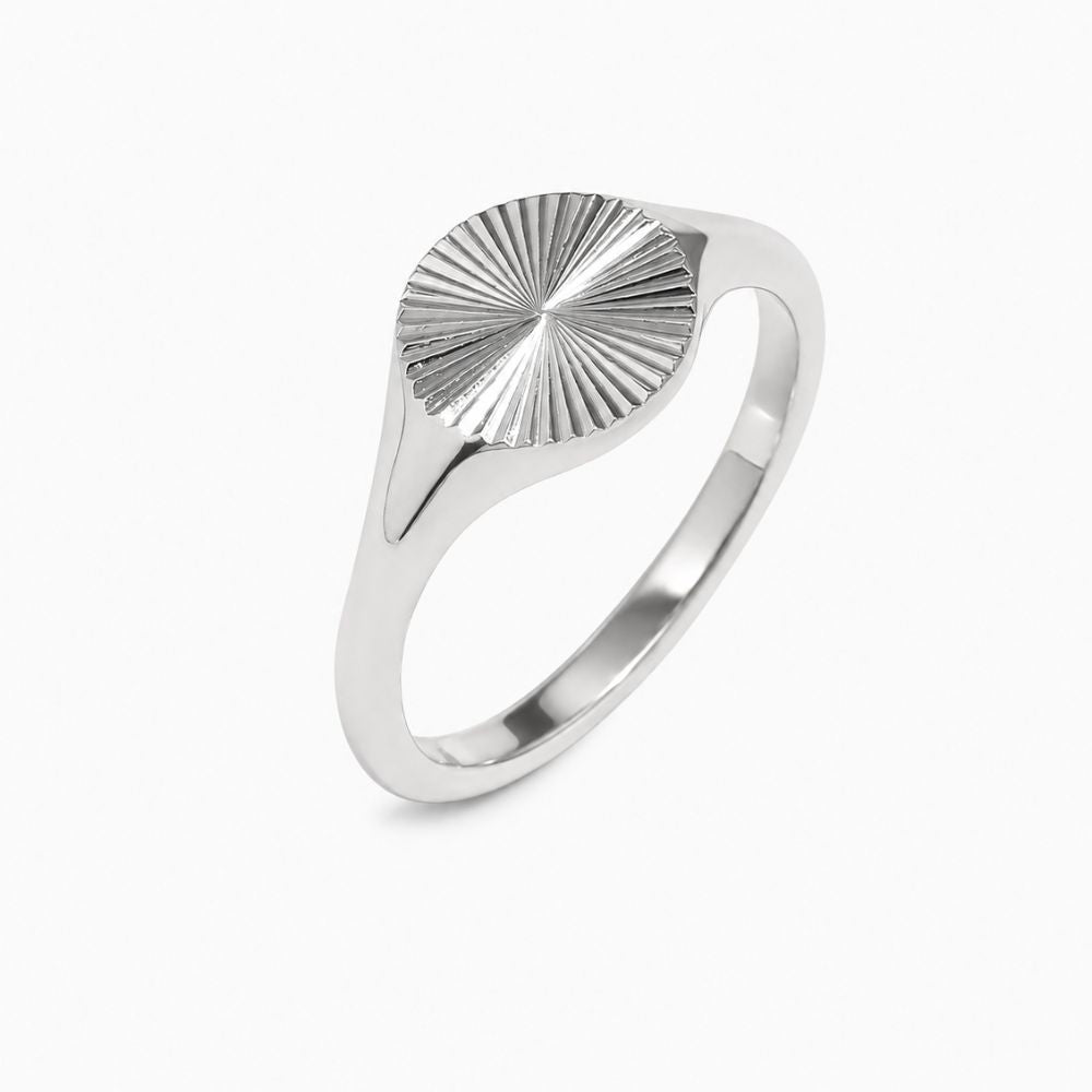 Phoenix Wave Signet Ring