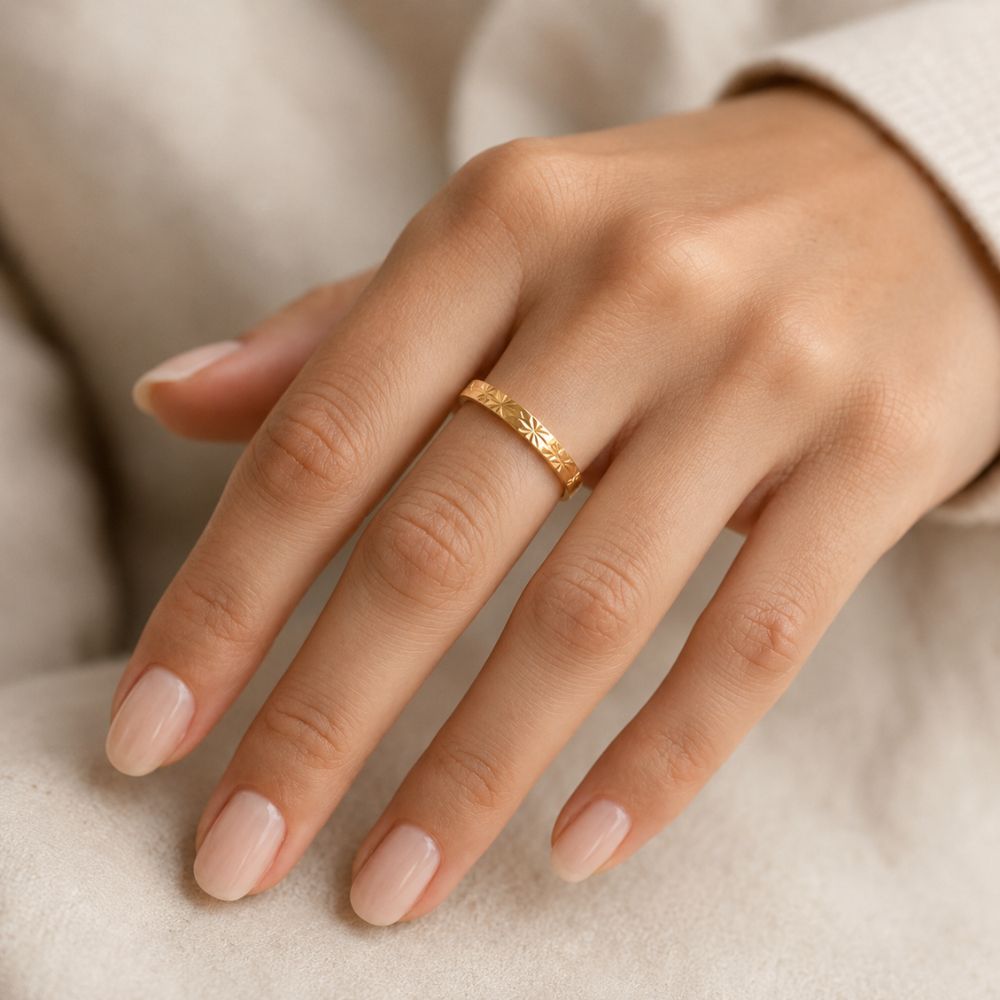 Soleil Starburst Stackable Ring