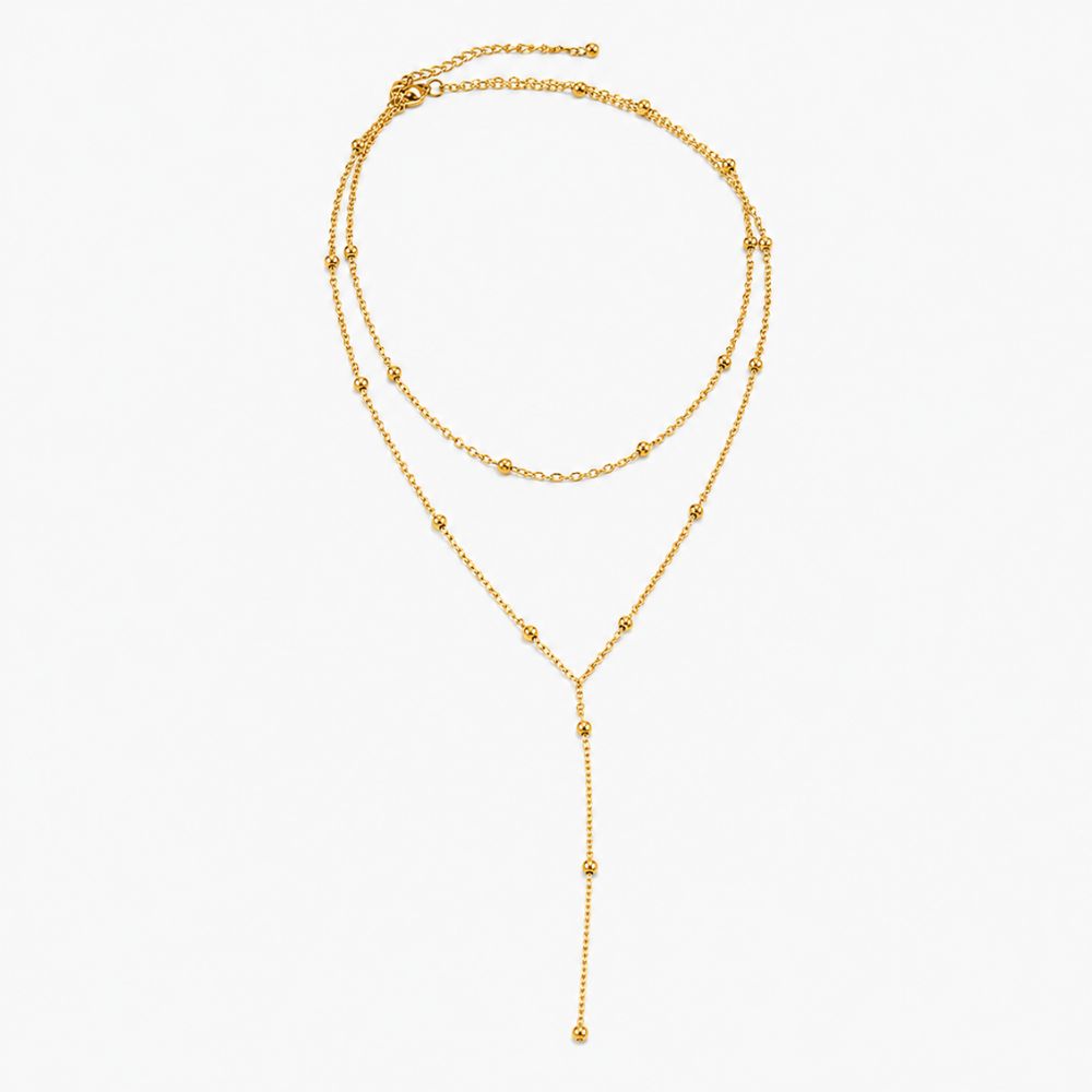 Calla Y-Drop Layered Necklace