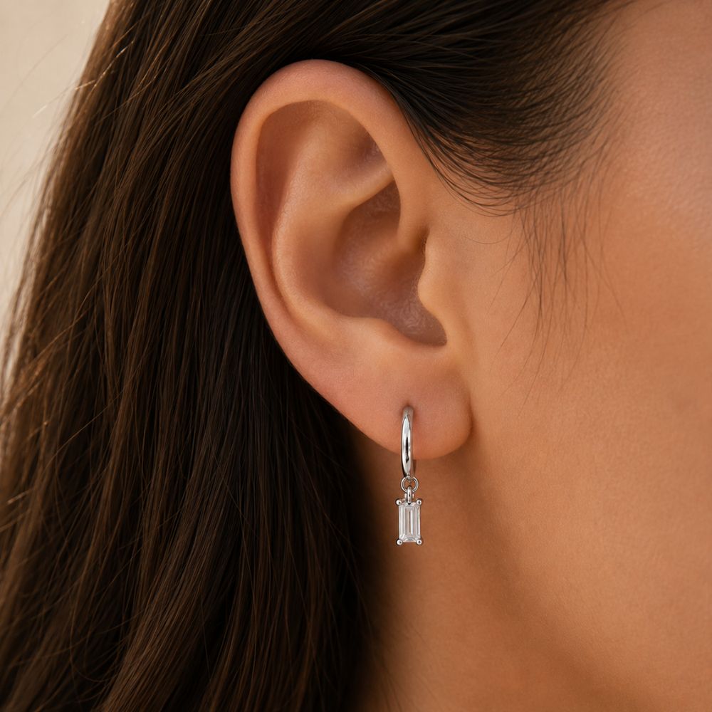 Halo Crystal Hoop Earrings