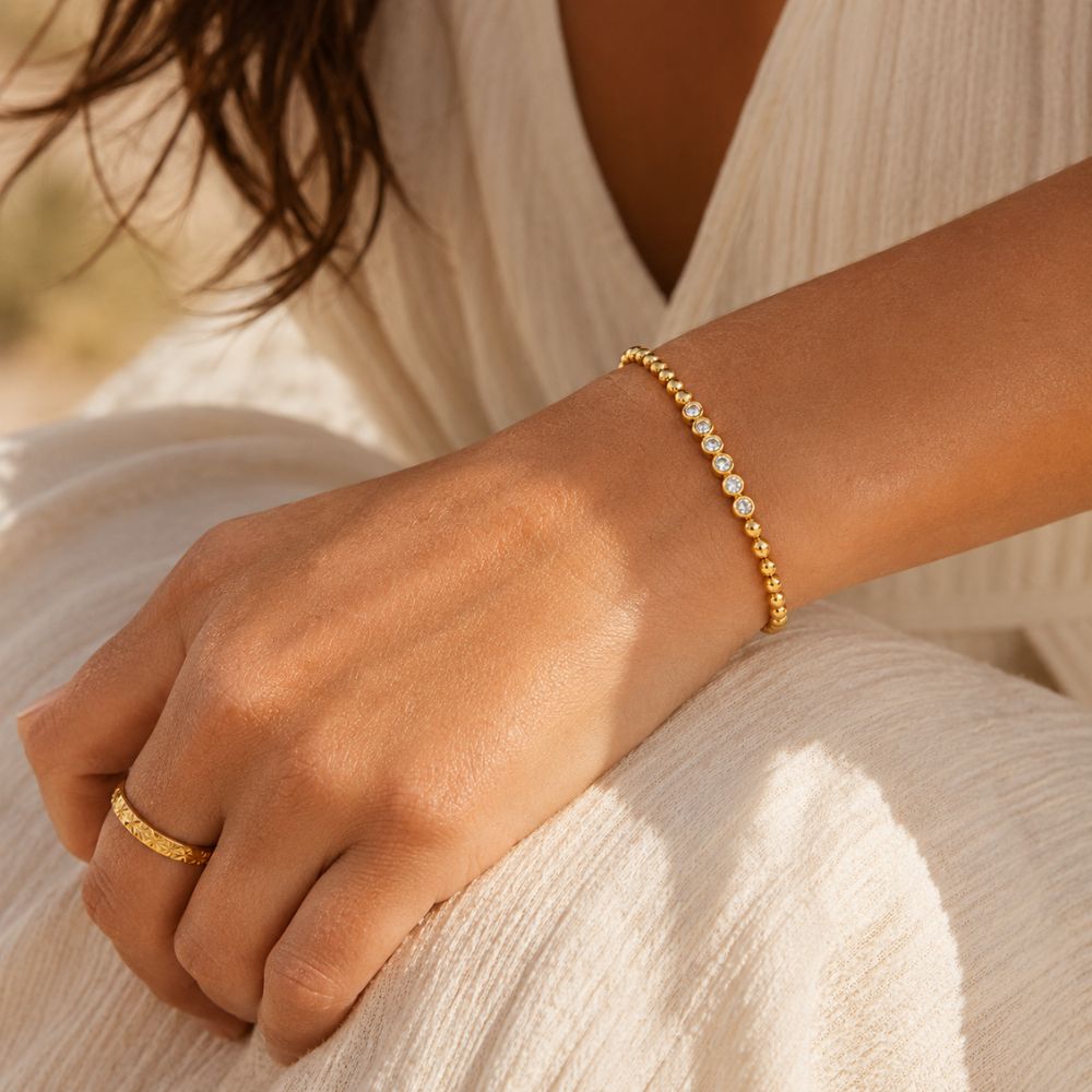 Helena Zircon Cuff Bangle