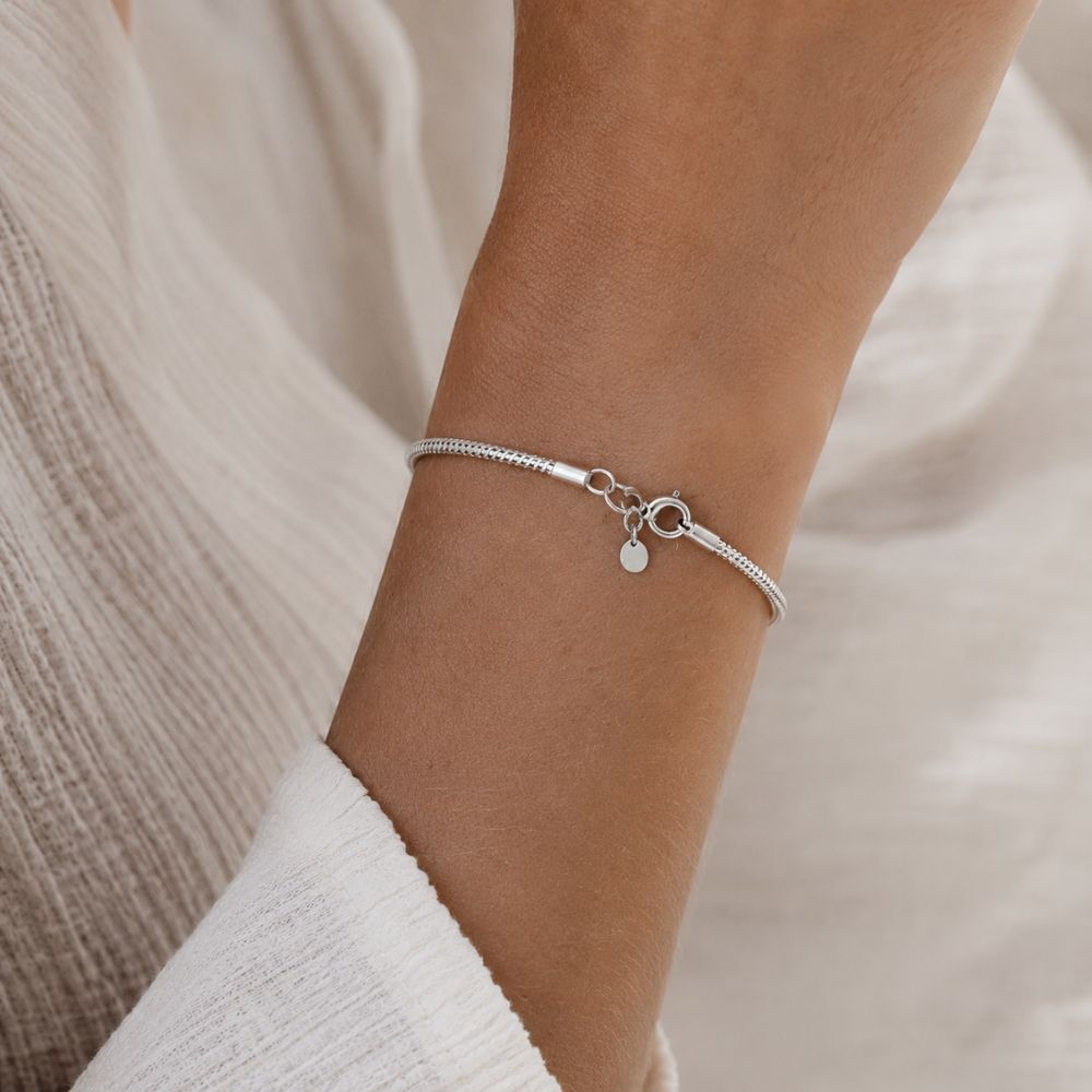 Sirena Snake Bone Charm Bracelet