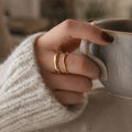 Tess Ripple Band Ring Set