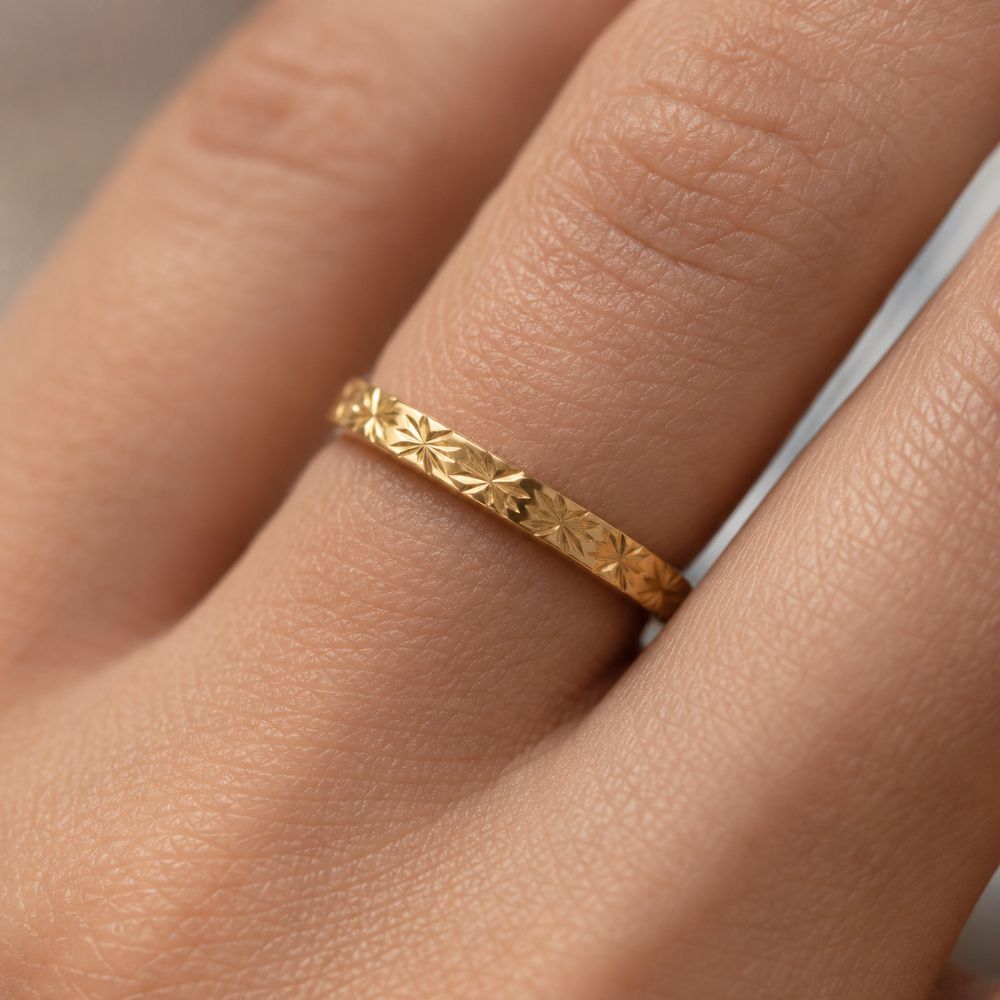 Soleil Starburst Stackable Ring