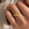 Phoenix Wave Signet Ring