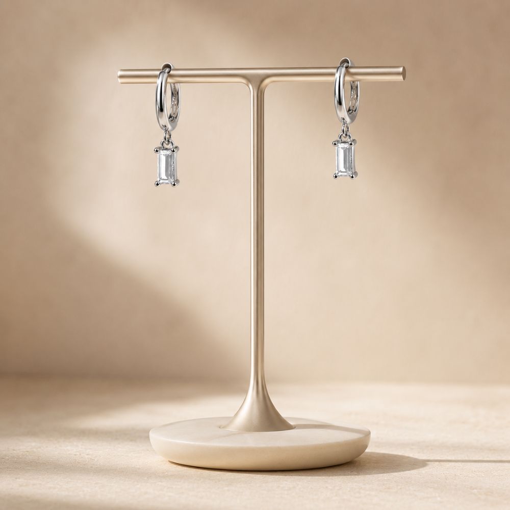 Halo Crystal Hoop Earrings