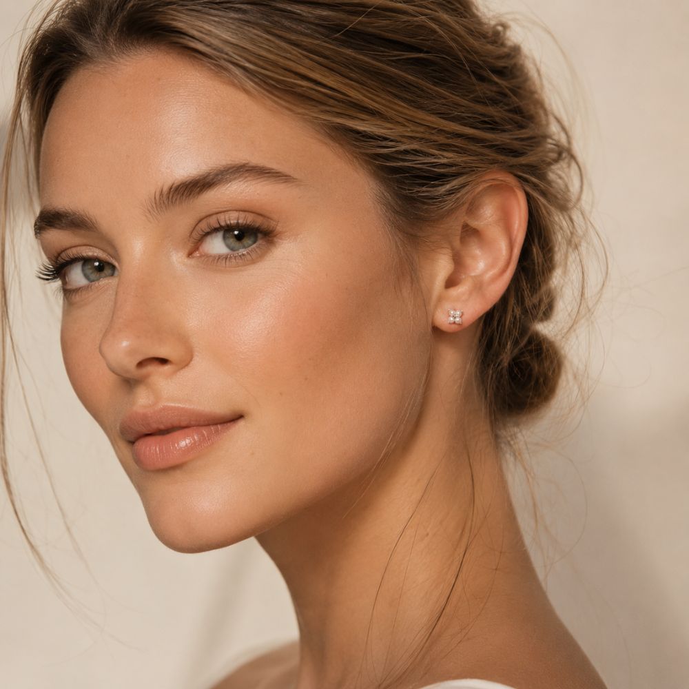 Petal Pearl Stud Earrings