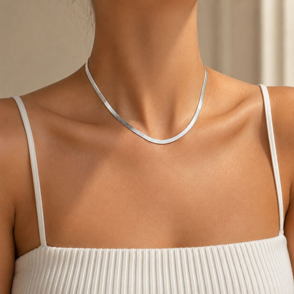 Ondine Herringbone Chain Choker
