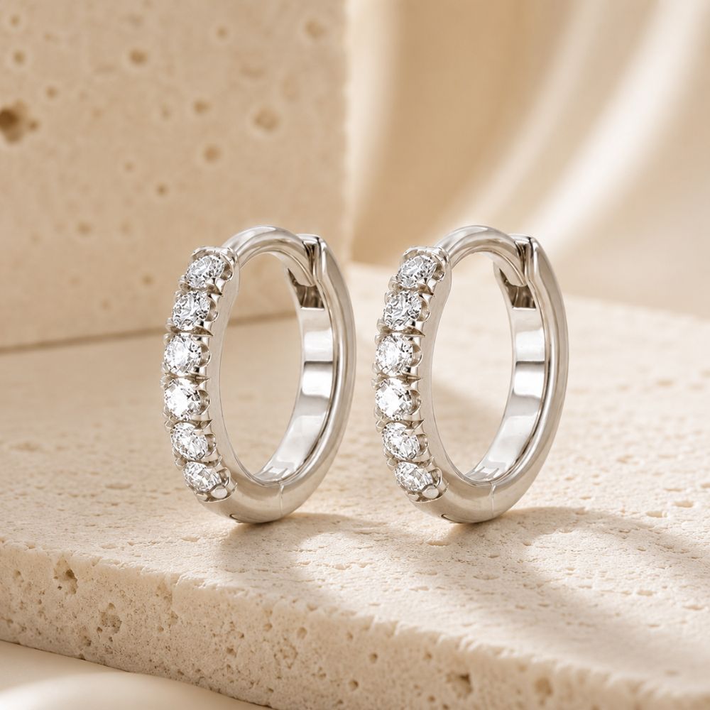 Mila Crystal Huggie Hoops